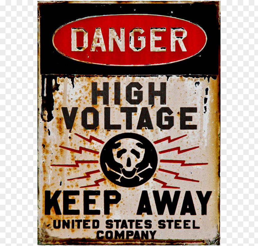 Please Keep Away Steel High Voltage Font Electric Potential Difference Metal PNG