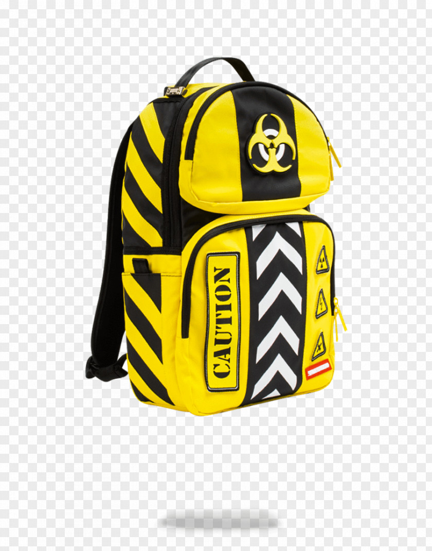Backpack Sprayground Zipper Bag Biological Hazard PNG