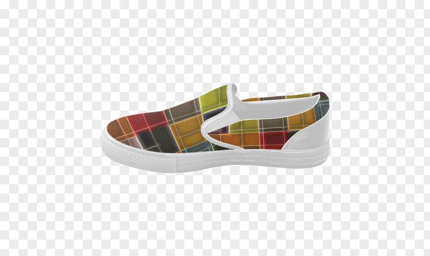 Canvas Shoes Tartan Sneakers Slip-on Shoe Plaid PNG