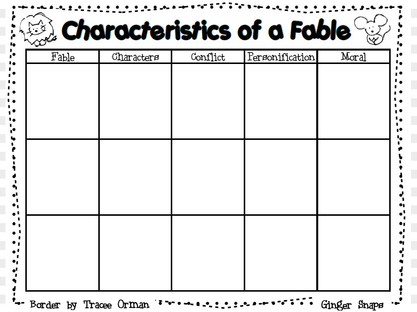 Fables Cliparts Aesop's The Lion And Mouse Graphic Organizer Fairy Tale PNG