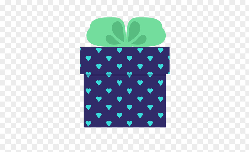 Blue Gift Box Card PNG