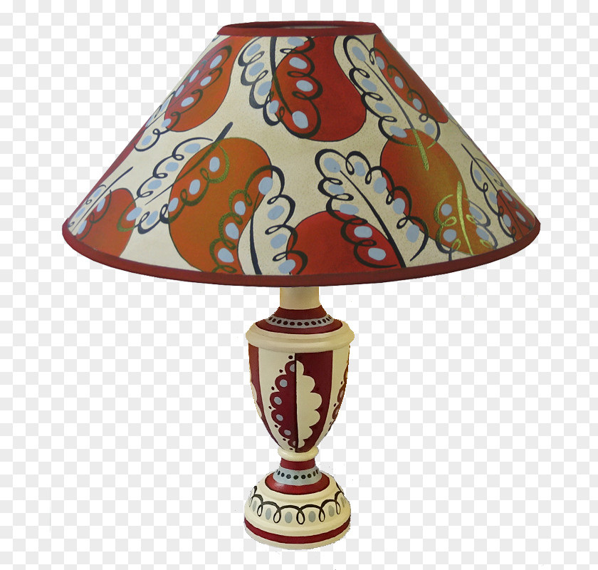 Hand-painted Illustrations Material Lamp Shades Paisley Red Blue PNG