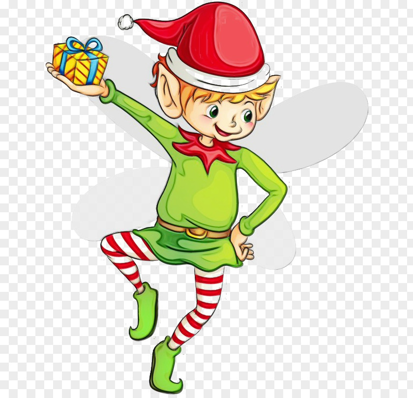 Pleased Leprechaun Christmas Elf PNG