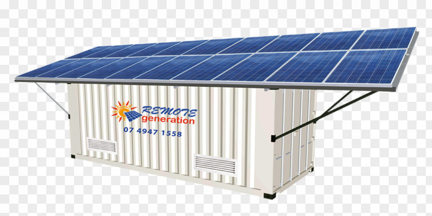 Solar Power Panels Stand-alone System Energy Intermodal Container PNG