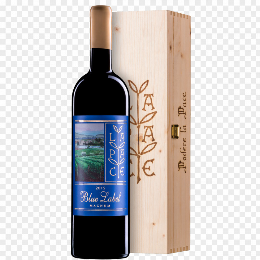 Blue Label Wine Liqueur Magnum Bottle PNG