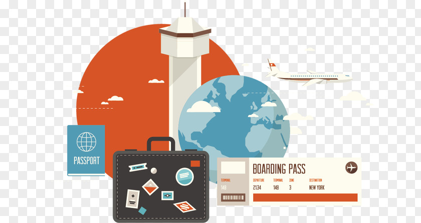 Creative Travel Pack Flat Design Vacation PNG