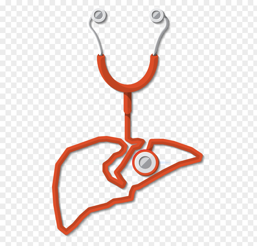 Free Stock Vector Red Stethoscope Liver Medicine Health PNG