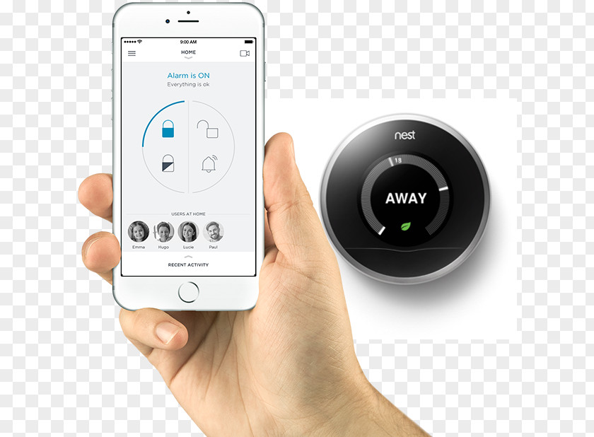 Protect Skin Nest Labs Learning Thermostat Somfy Mobile App PNG