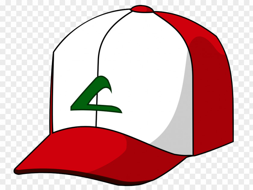 Red And White Baseball Cap Ash Ketchum Hat PNG