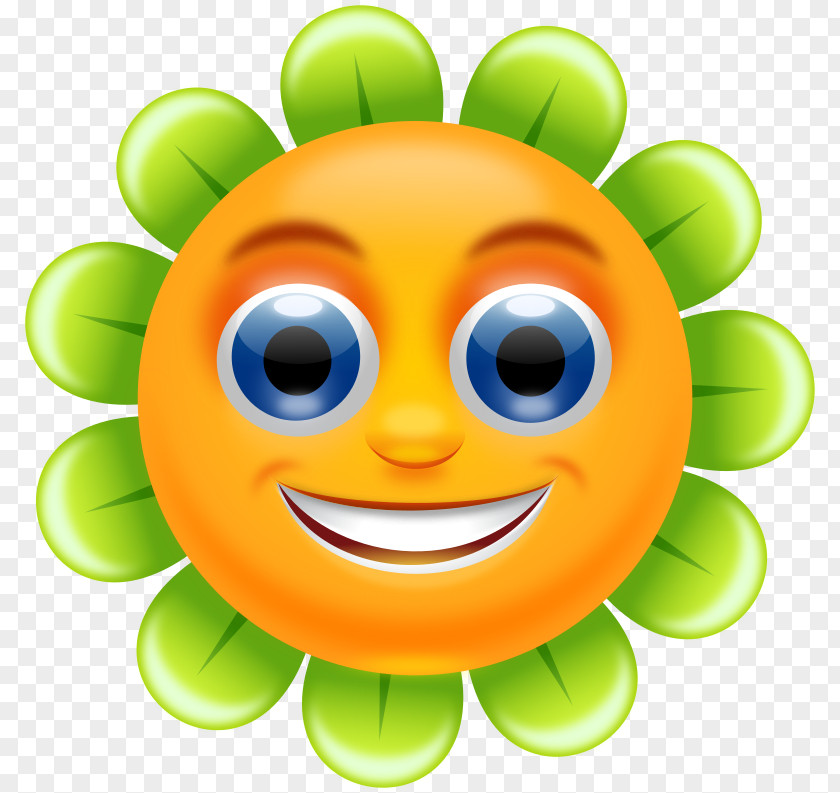 Smiley Flower Clip Art PNG