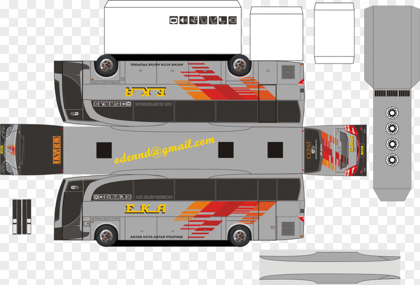 Bus Double-decker Surakarta Transit PNG