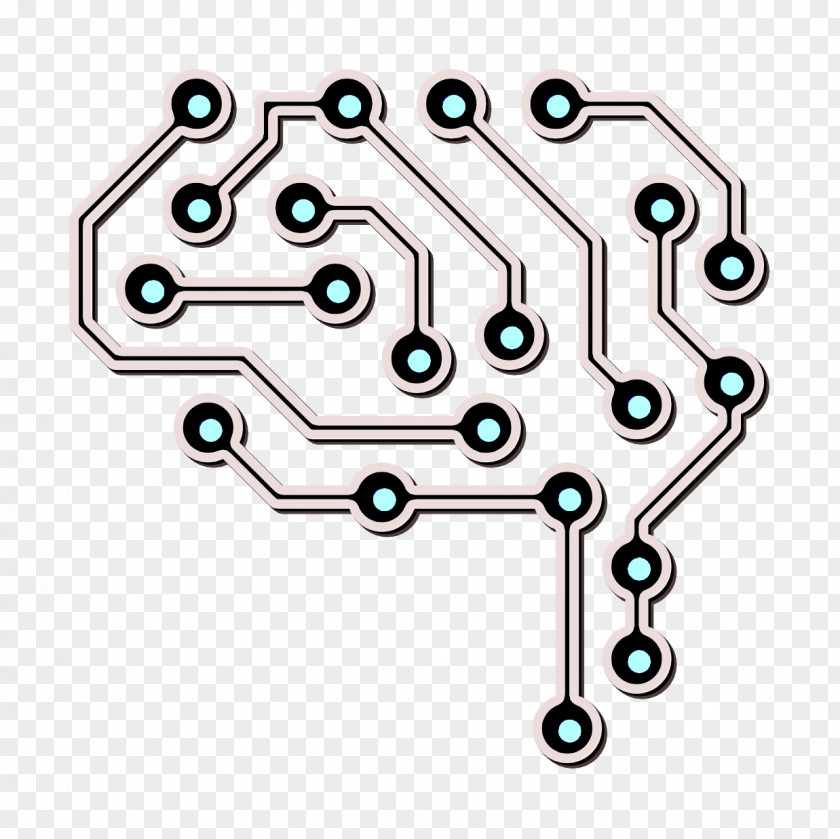 STEM Icon Brain Circuit PNG