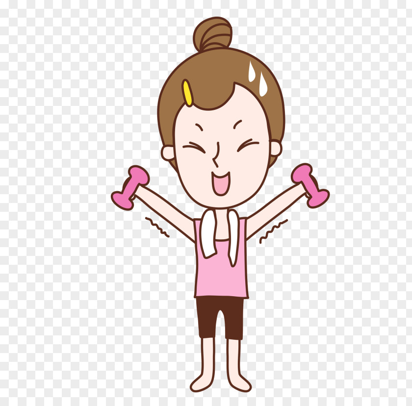 Cartoon Fitness Woman Physical Exercise U51cfu80a5 PNG