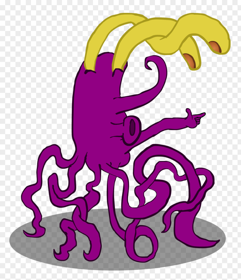 Line Octopus Cartoon Clip Art PNG