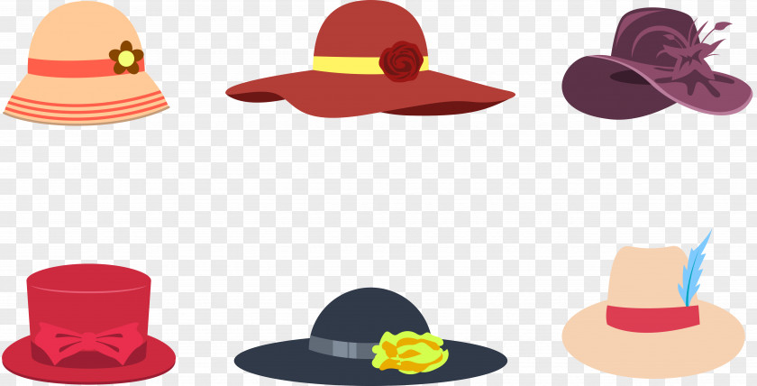 Different Styles Of Ladies Hats Hat Woman Female PNG