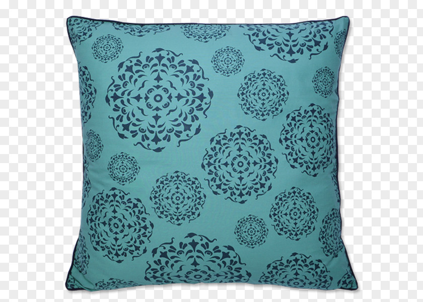 Pillow Throw Pillows Damask Teal Couch PNG