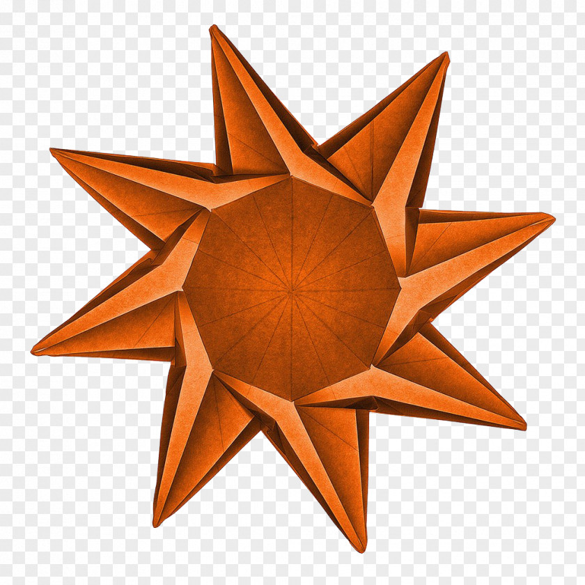 Star Origami Silhouette Paper PNG