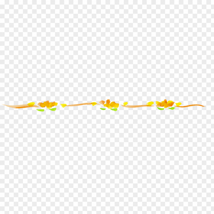 Yellow Line Branch Plant Flower PNG
