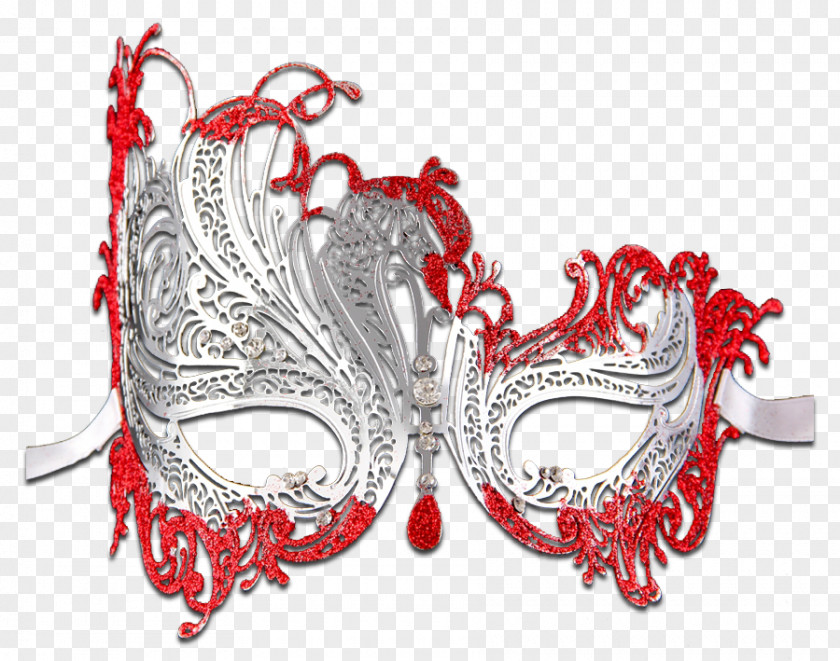 Mask Masquerade Ball Filigree Silver Metal PNG