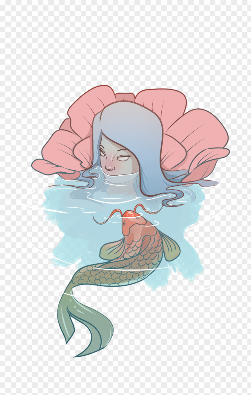 Plant Pink Mermaid Cartoon PNG