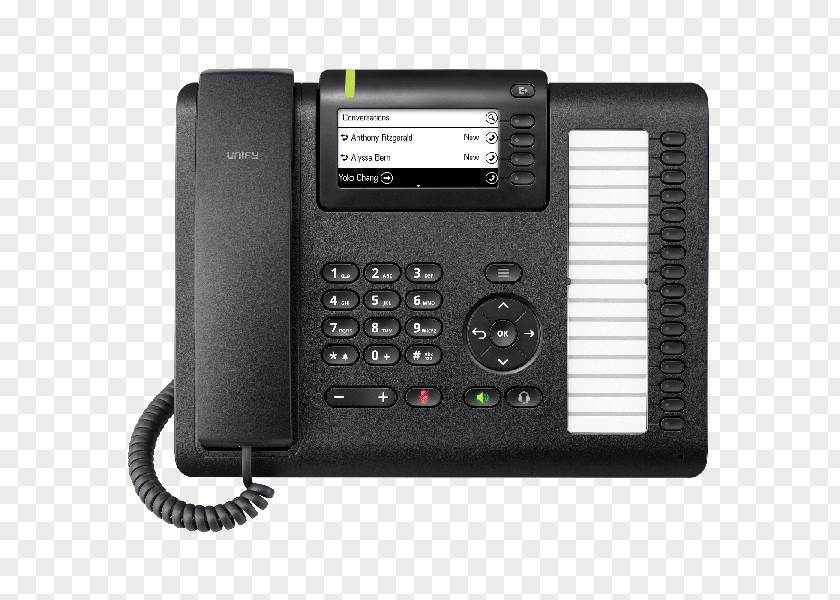 Telephone Fixe OpenScape Desk Phone CP400 Black Unify Software And Solutions GmbH & Co. KG. VoIP CP200 PNG