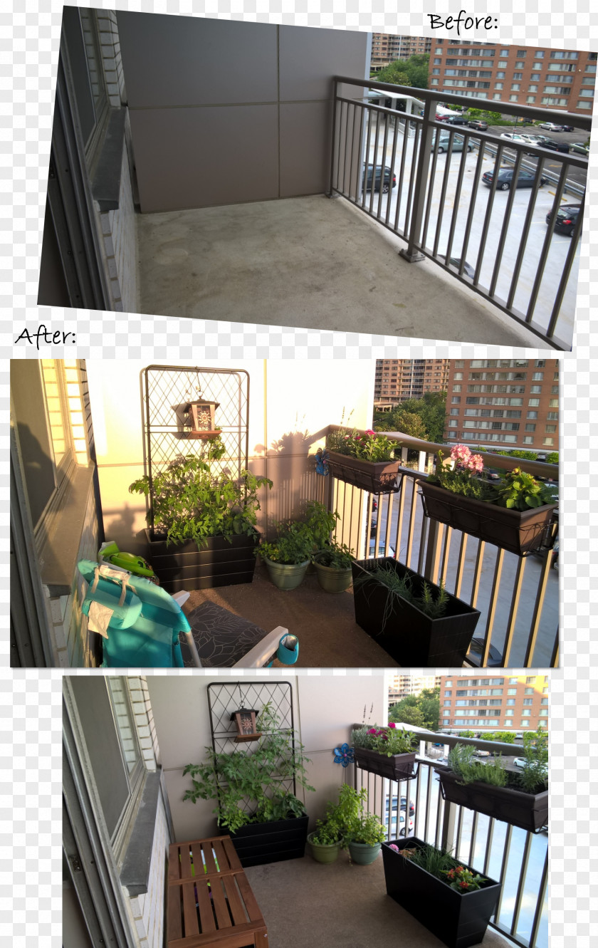 Balcony Garden Fence Porch Patio PNG