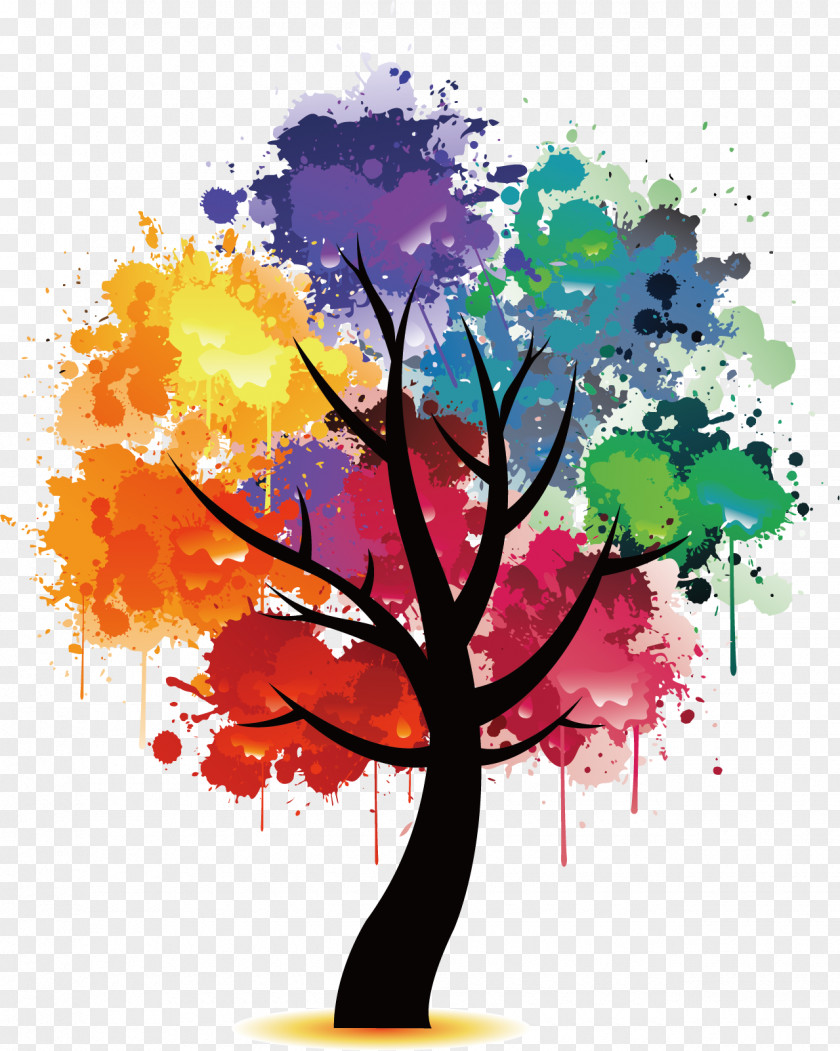 Color Tree Picture Euclidean Vector Clip Art PNG