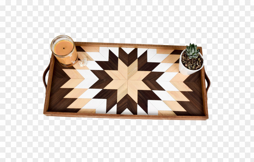 Wood Quilt Blanket Tray Bedroom PNG