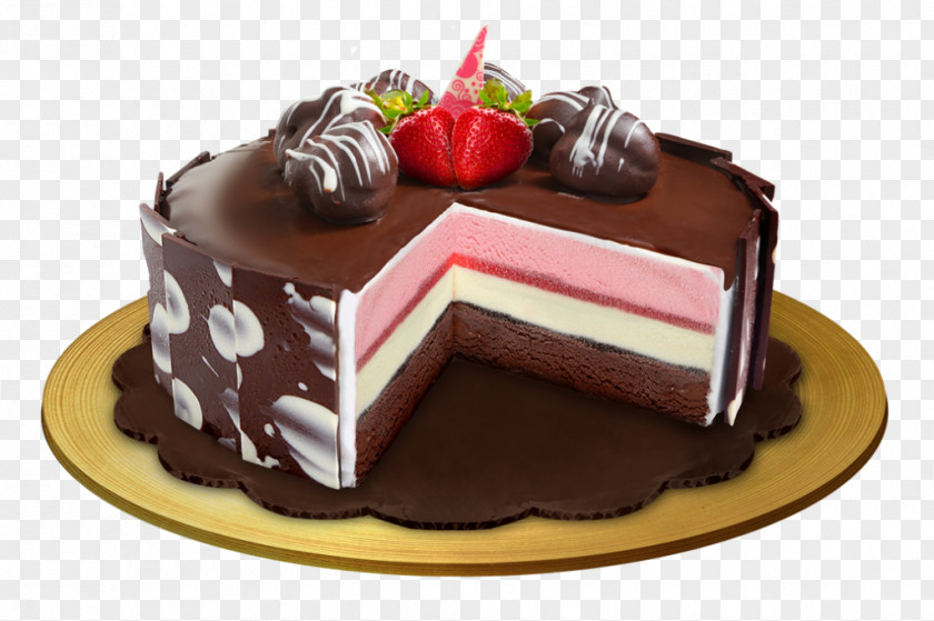 Chocolate Cake Ice Cream Birthday PNG