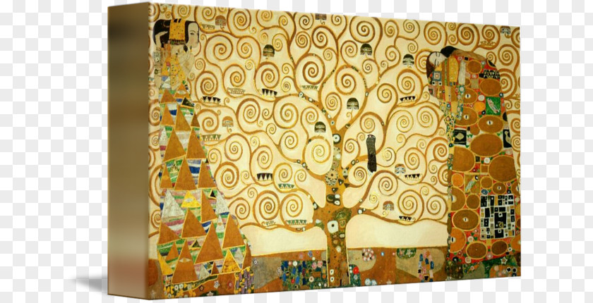Gustav Klimt The Tree Of Life, Stoclet Frieze Painting Poster PNG