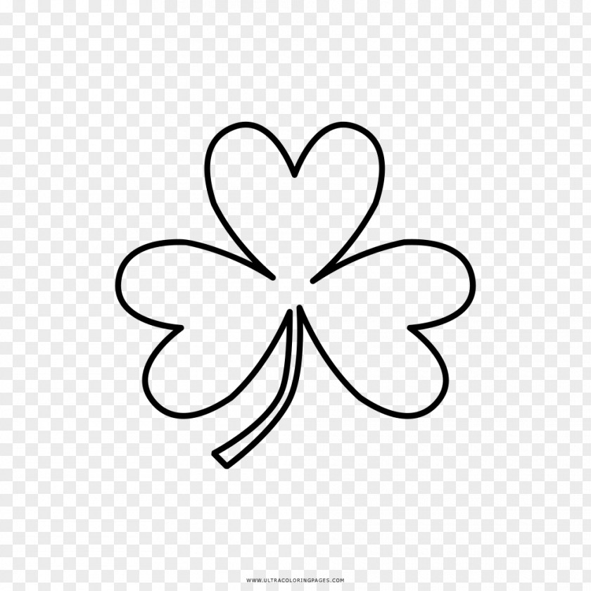 Painting Black And White Drawing Coloring Book Four-leaf Clover PNG
