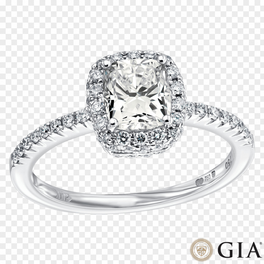 Ring Engagement Diamond Cut Princess Wedding PNG