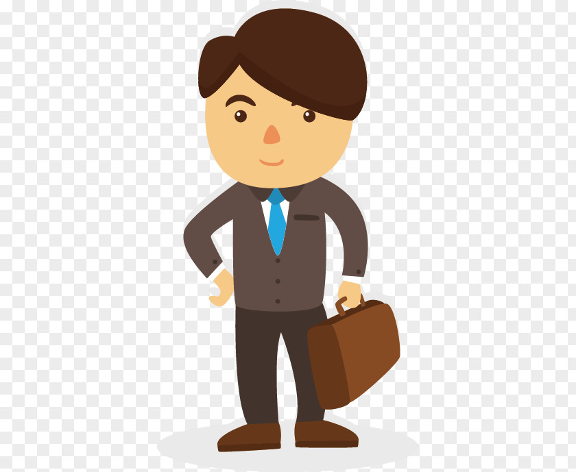 Cartoon Man Business Illustration PNG