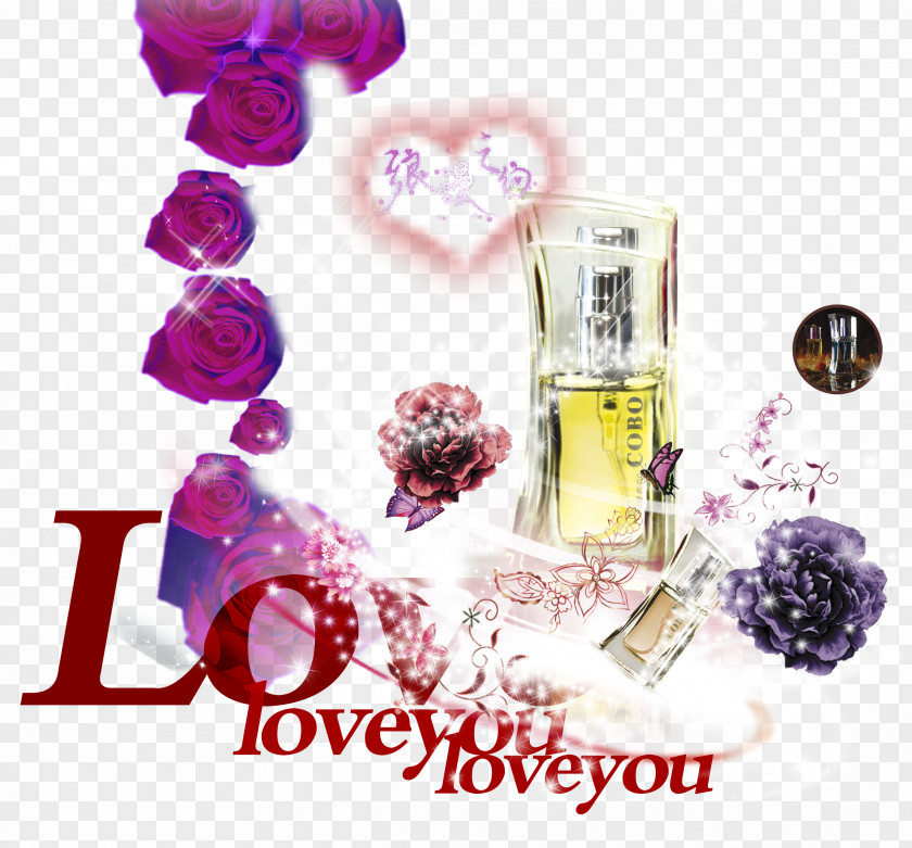 Flowers Perfume Poster PNG