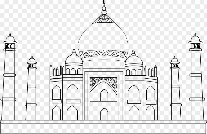 Taj Mahal Drawing Clip Art PNG