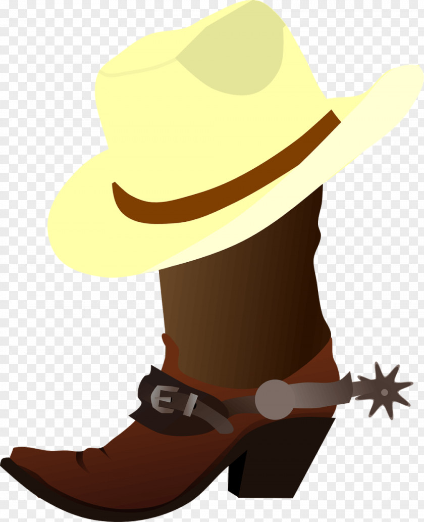 Western Hat 'n' Boots Cowboy Boot Clip Art PNG