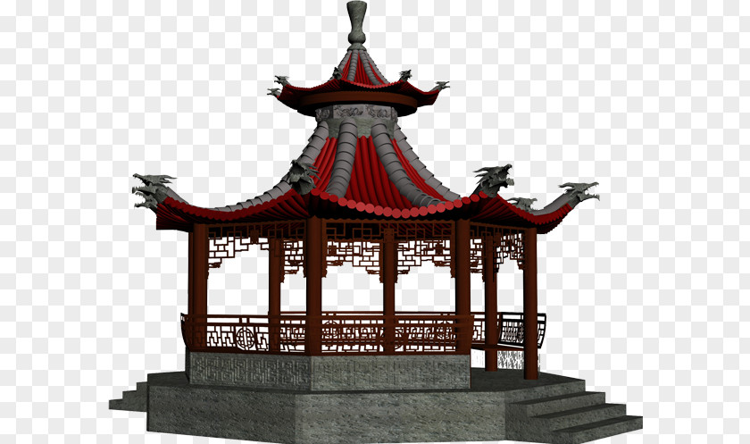 Chinese Pavilion Gazebo Architecture Roof PNG