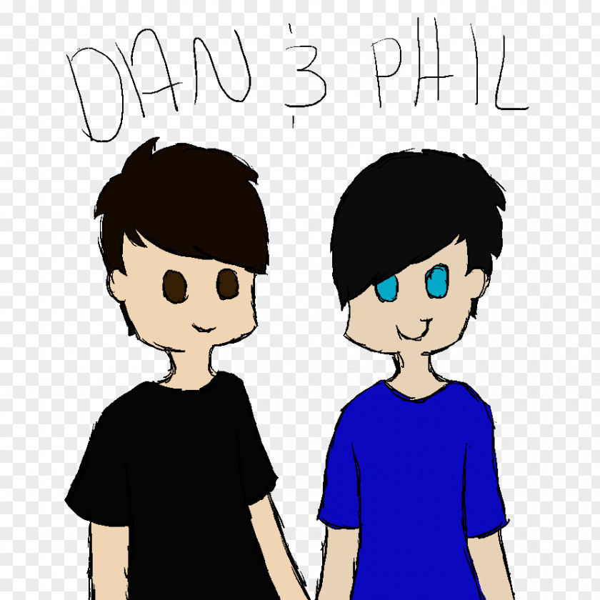 Dan And Phil Drawing Homo Sapiens Human Behavior Friendship Boy Love PNG