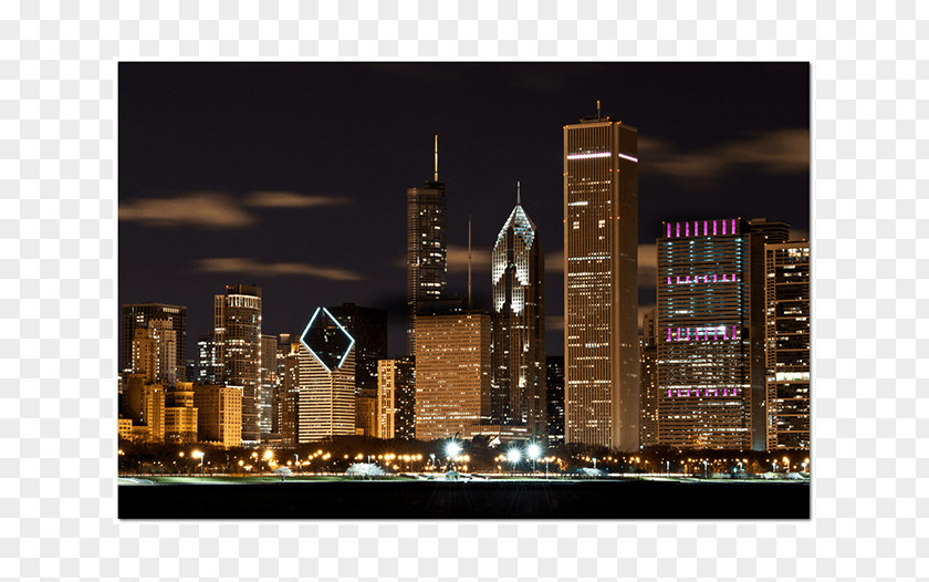 Chicago Skyline Fototapet Wallpaper Shutterstock Photograph Fresco PNG