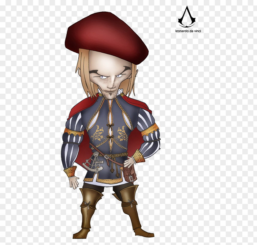 Leonardo Da Vinci Assassin's Creed Unity Costume Design Cartoon Character PNG