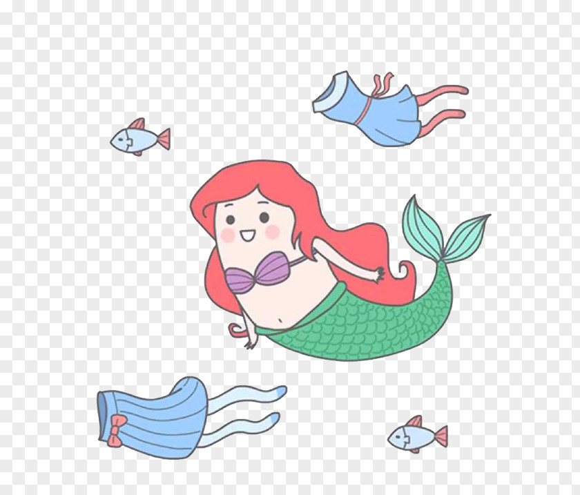 Swimming Mermaid Icon PNG