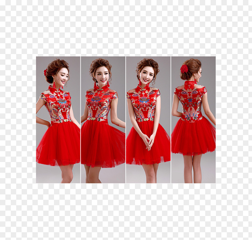 Chinese Wedding Cocktail Dress Clothing Sleeve Gown PNG