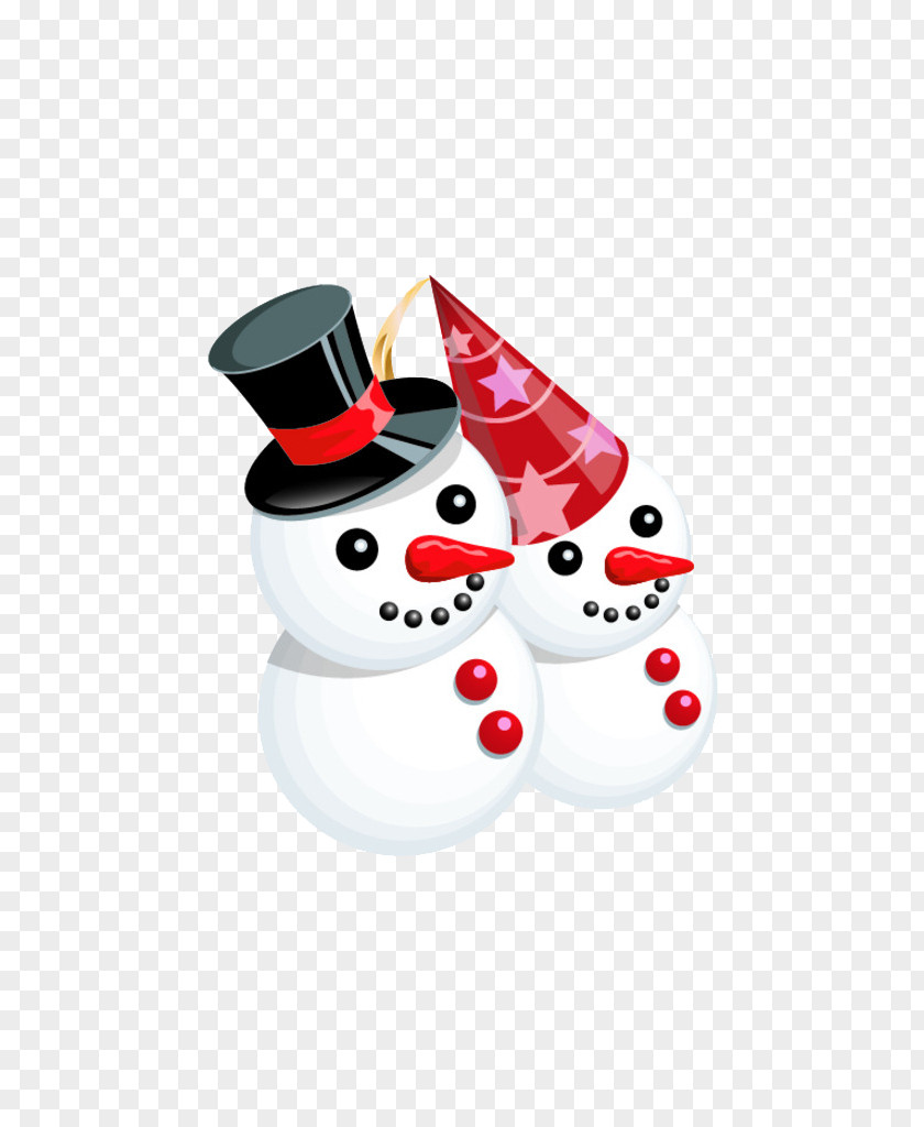 Two Snow People Snowman Christmas Clip Art PNG