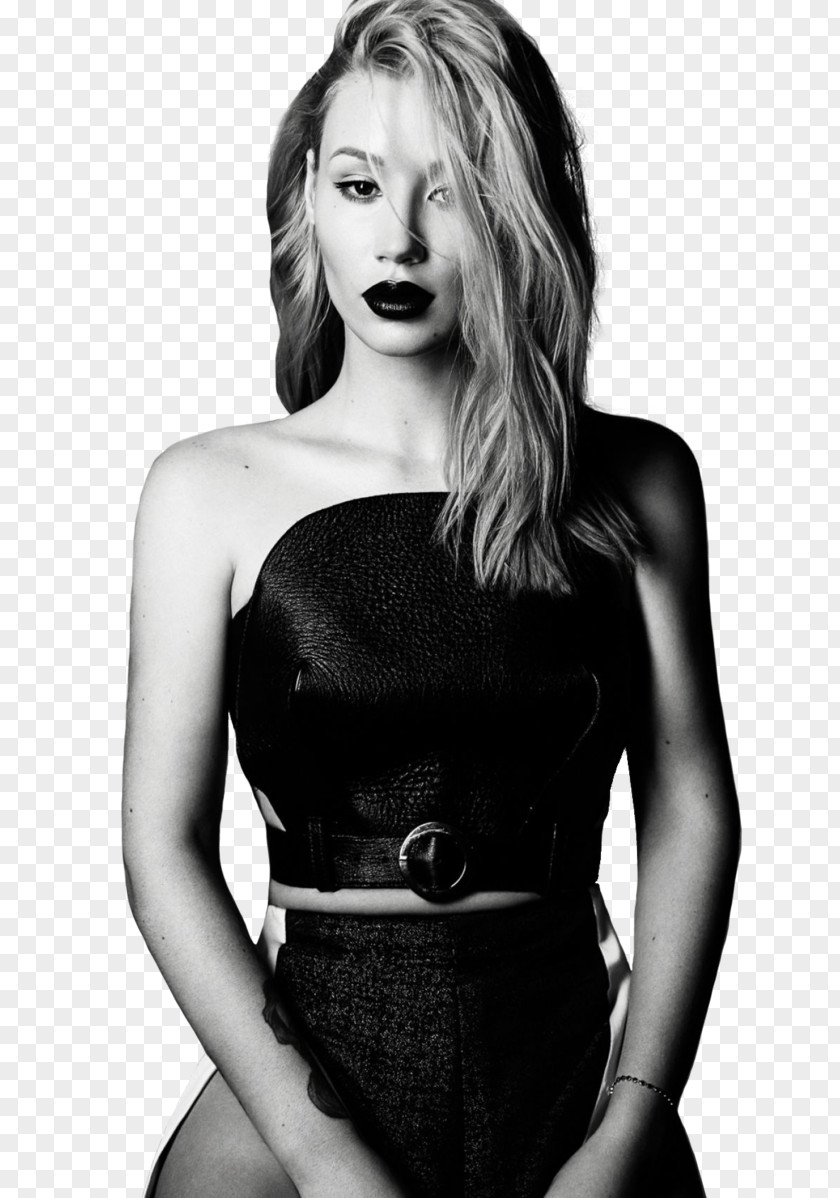Iggy Azalea Singer Rapper Black And White Female PNG and white Female, clipart PNG