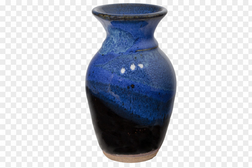 Pottery Vase Ceramic Glaze Cobalt Blue PNG