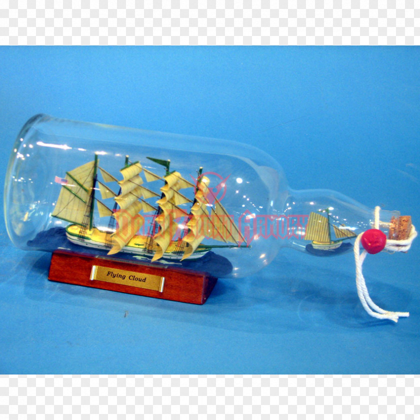 Ship USS Constitution Cutty Sark Model Glass Bottle PNG