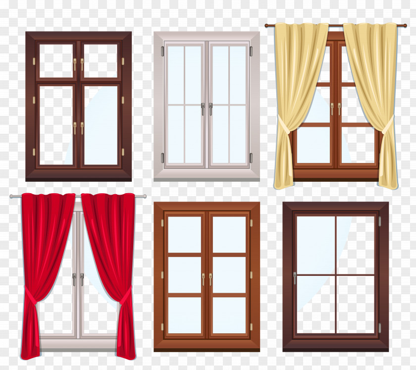 Vector Windows Window Curtain Royalty-free Clip Art PNG