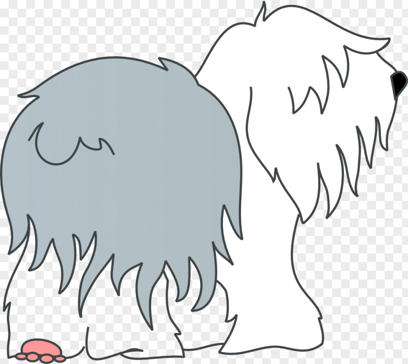 Buggi Old English Sheepdog Shetland Cartoon Clip Art PNG