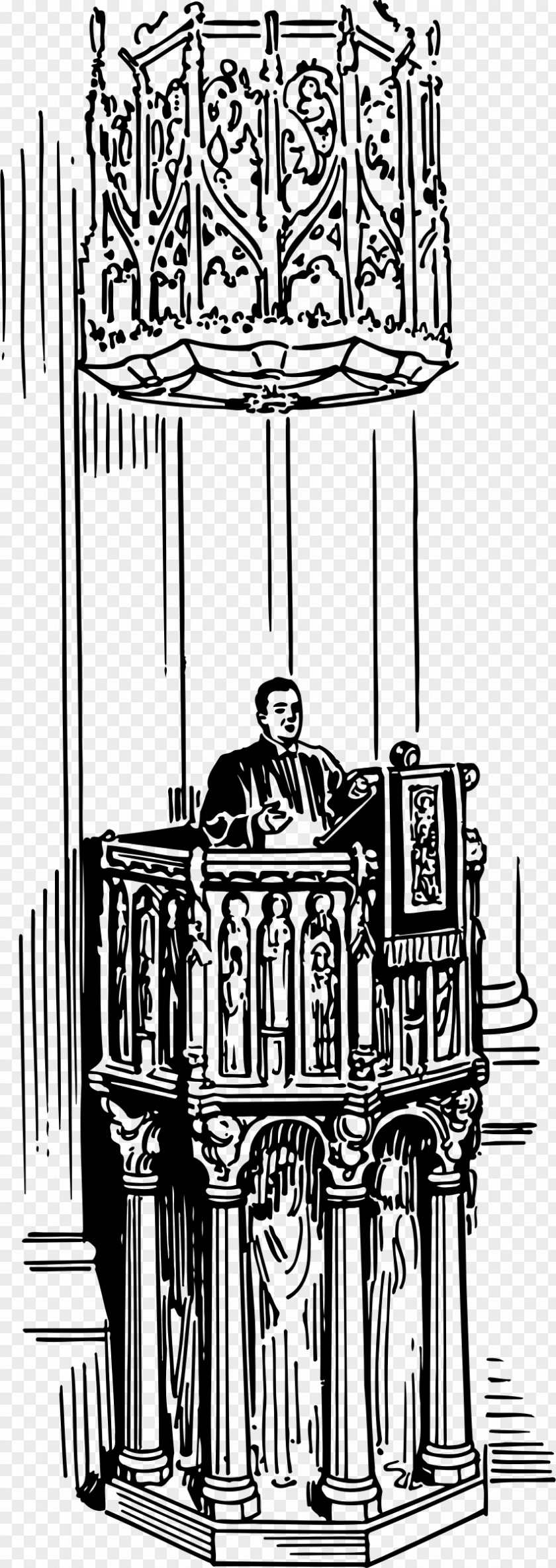 Church Pulpit Preacher Clergy Clip Art PNG