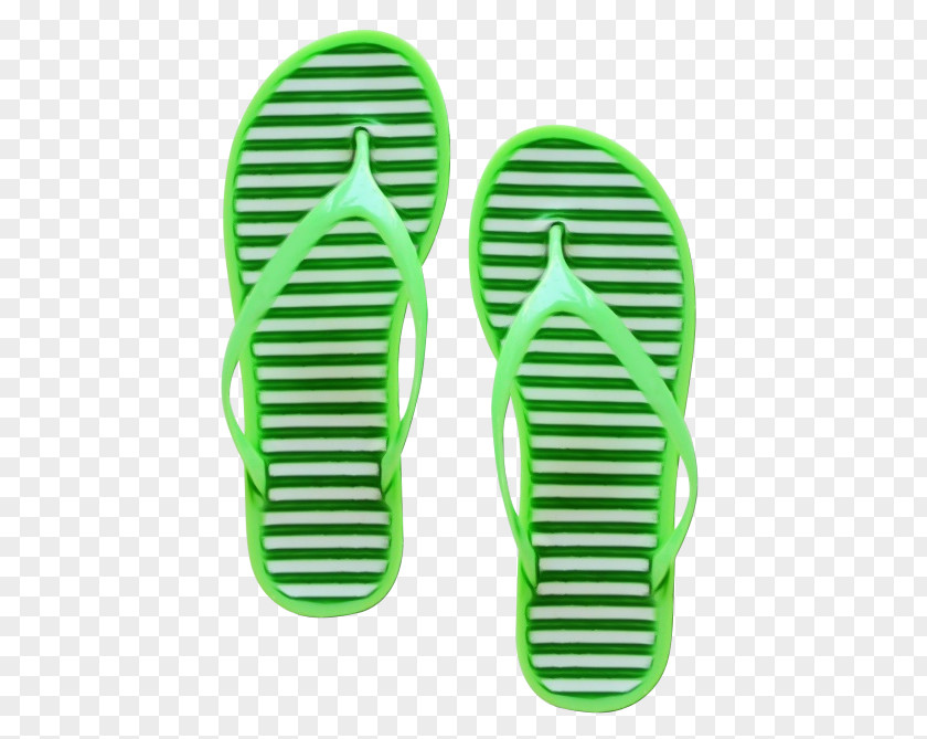 Footwear Green Flip-flops Yellow Shoe PNG